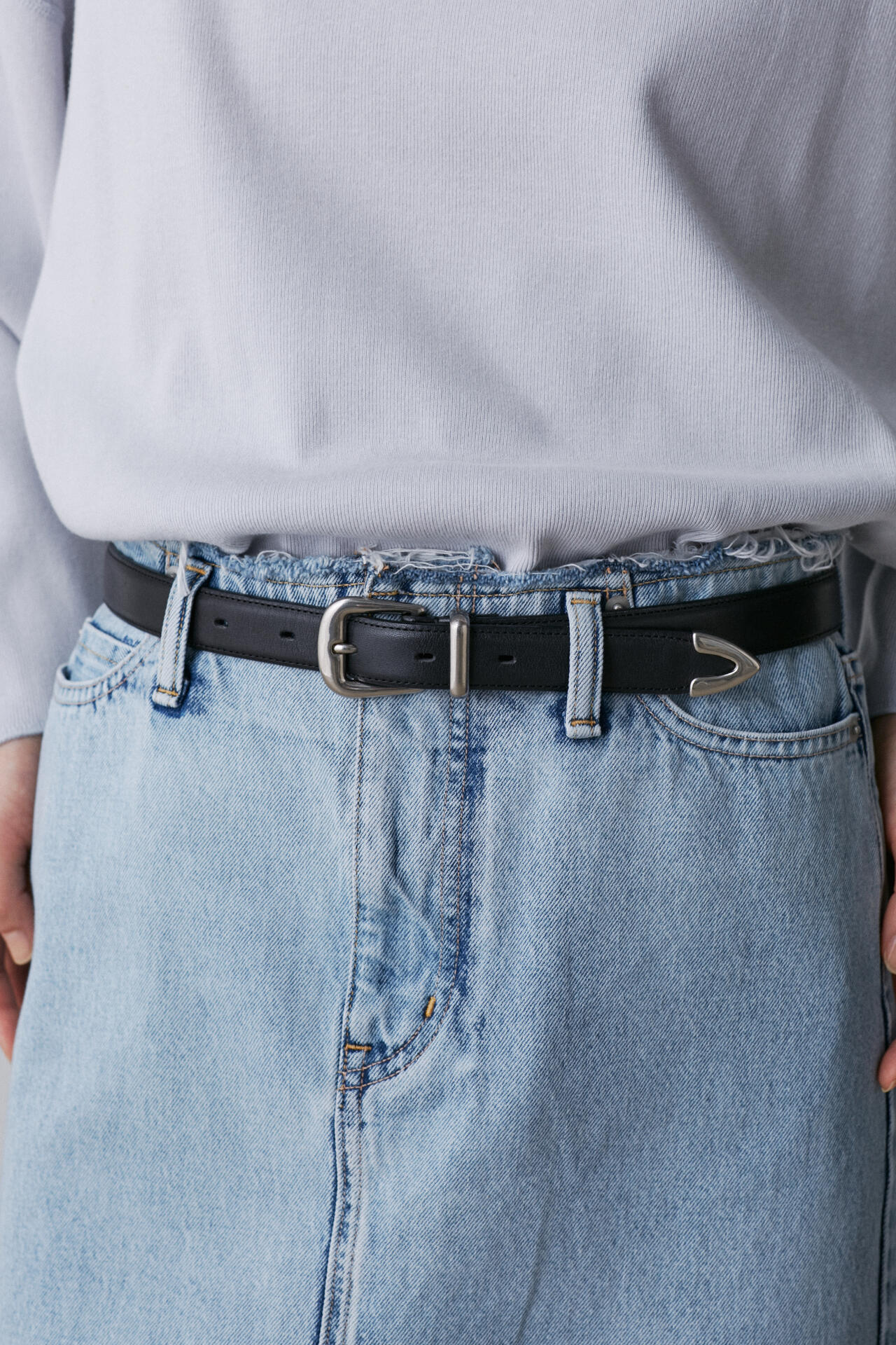 YLÈVE / LEATHER WESTERN BELT