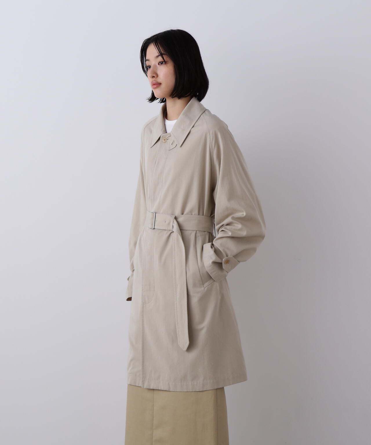 YLEVE / COTTON BREND CHAMBRAY COAT