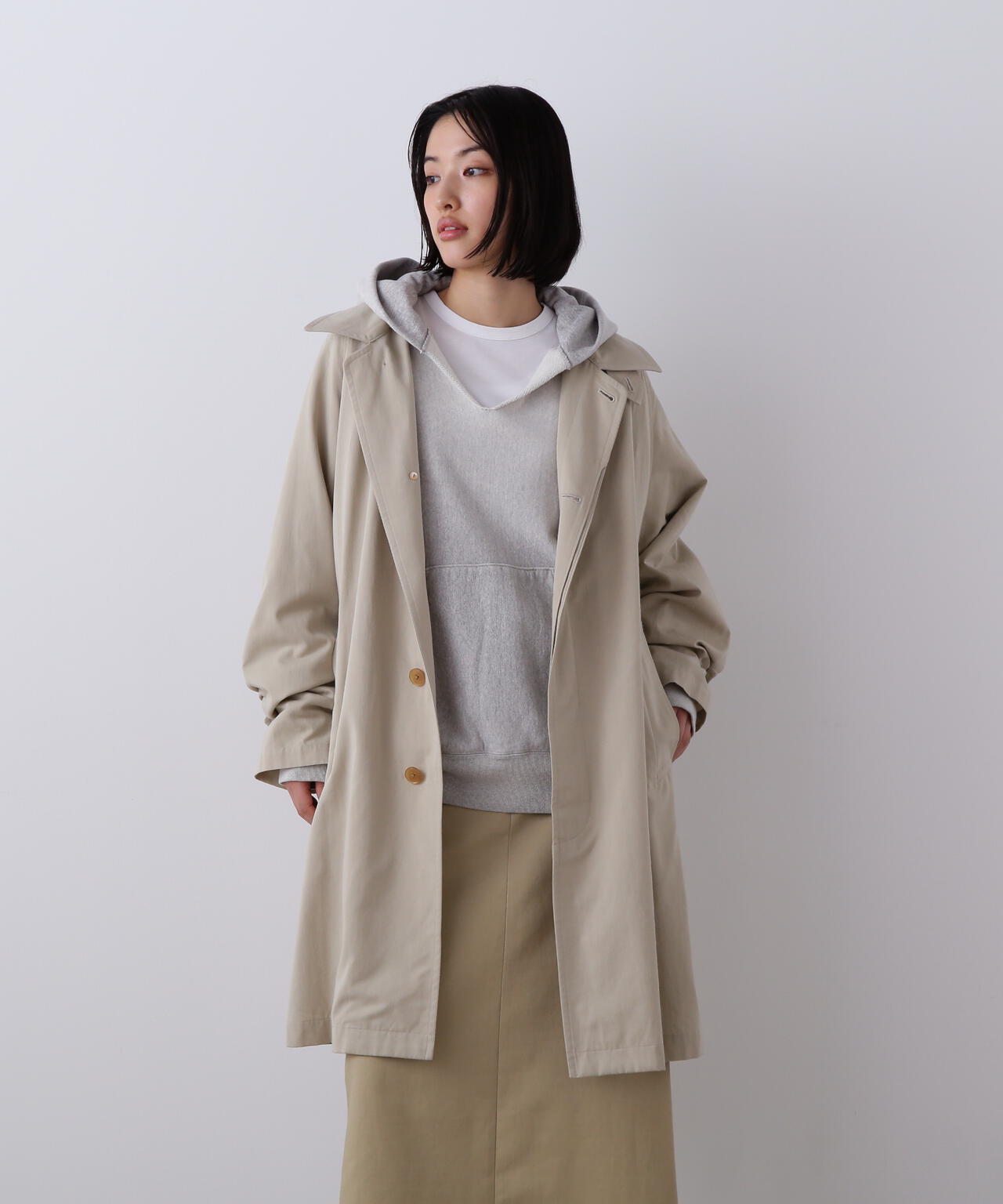 YLEVE / COTTON BREND CHAMBRAY COAT