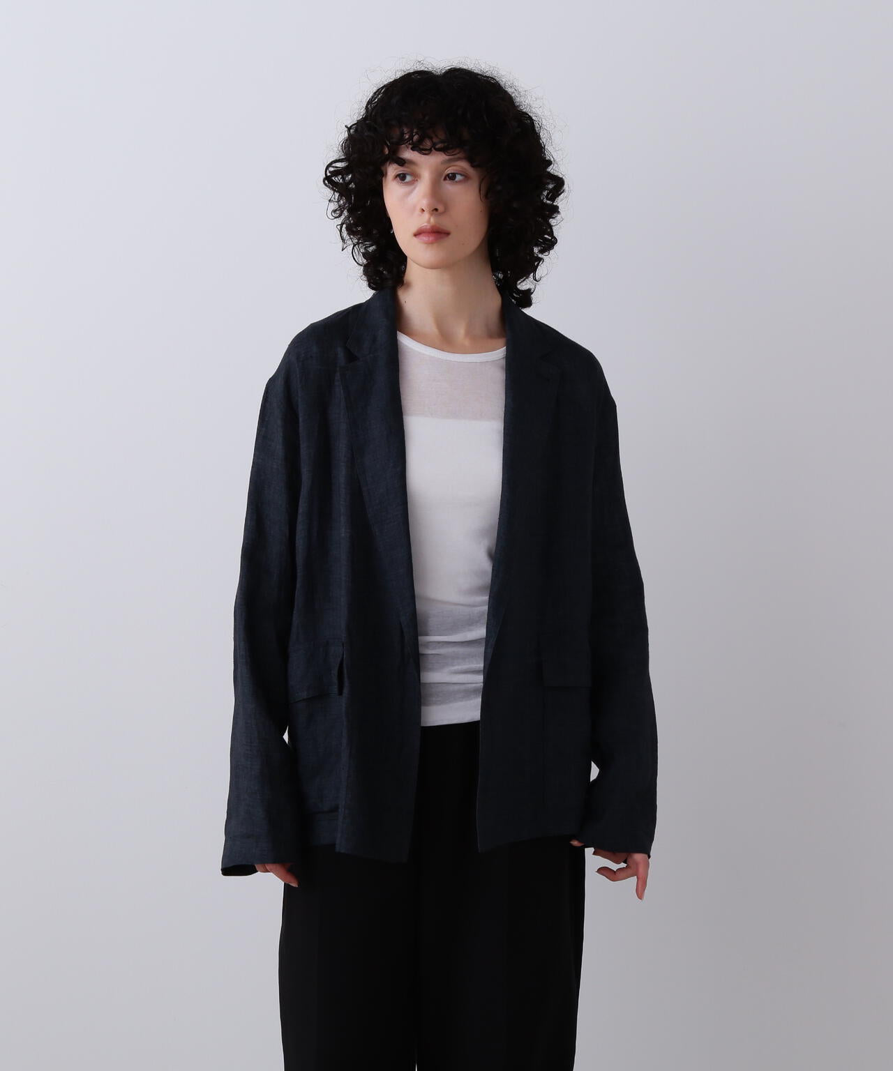 YLEVE / LINEN POPLIN JACKET