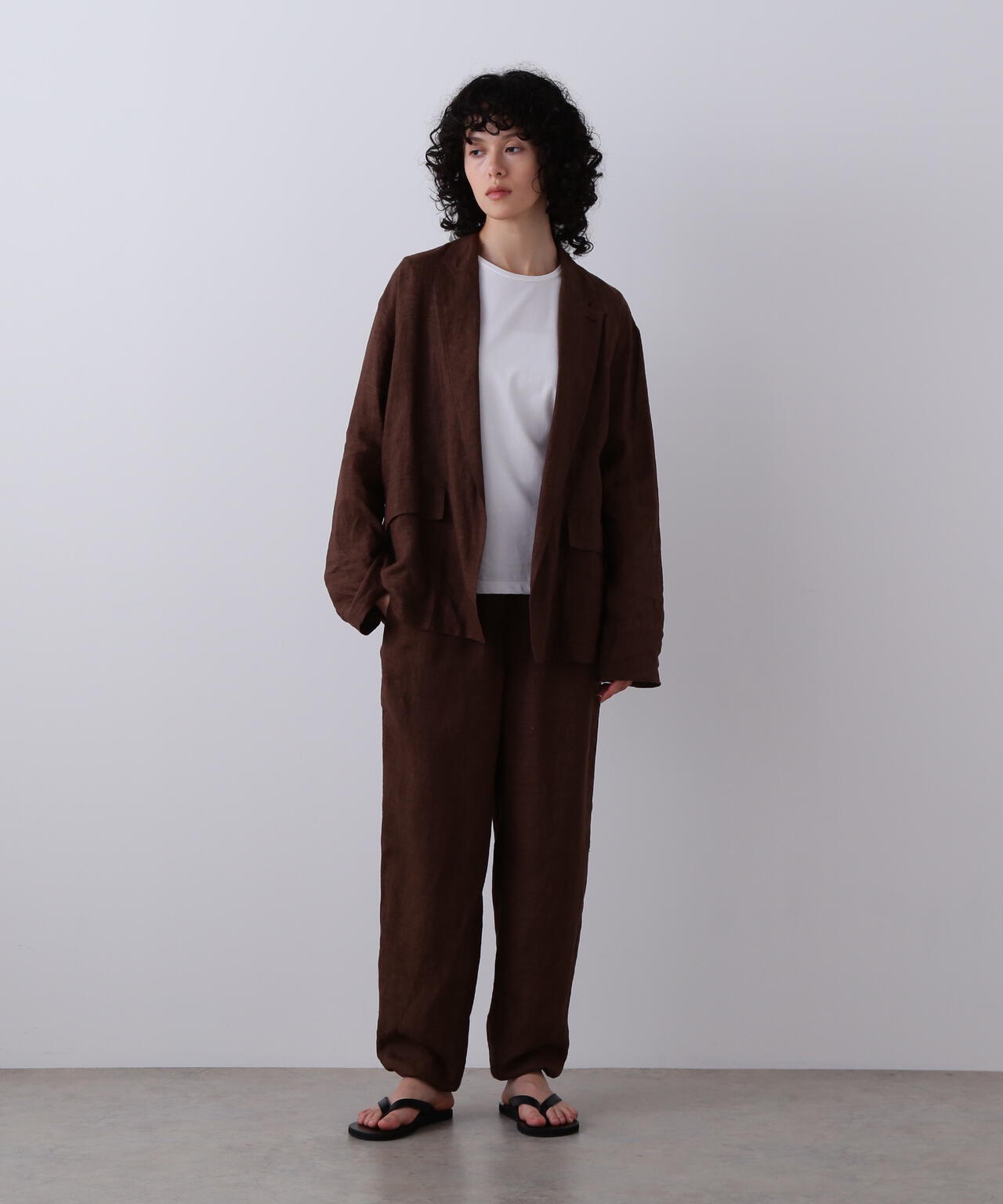 YLEVE / LINEN POPLIN JACKET