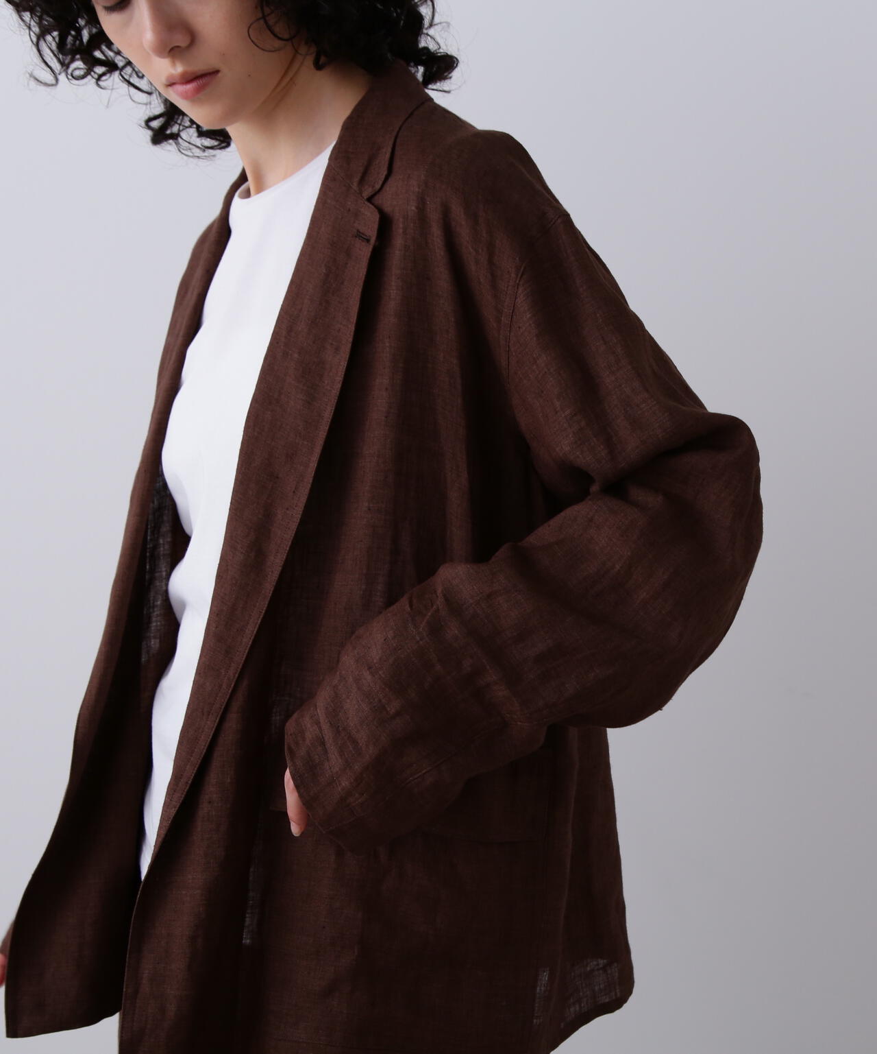 YLEVE / LINEN POPLIN JACKET