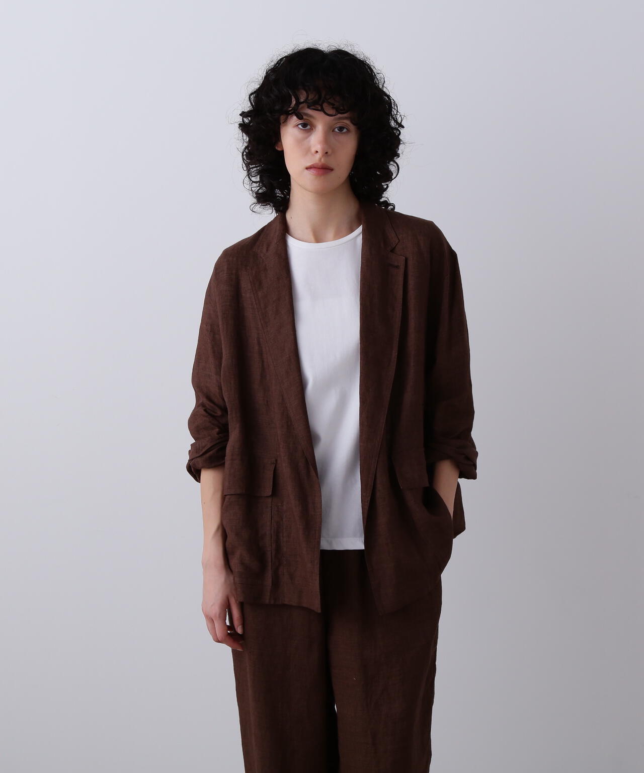 YLEVE / LINEN POPLIN JACKET