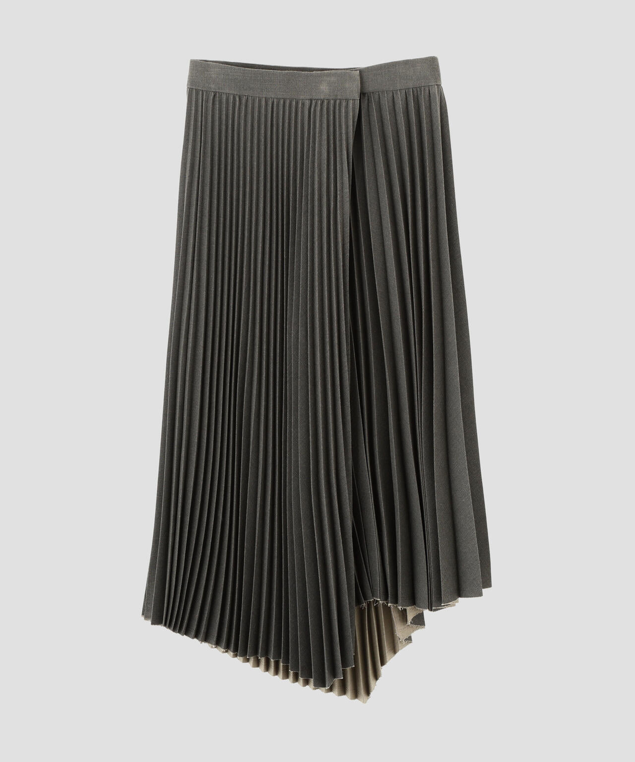 YLEVE / VINTAGE PIGMENTDYE WOOL PLEATED SKIRT