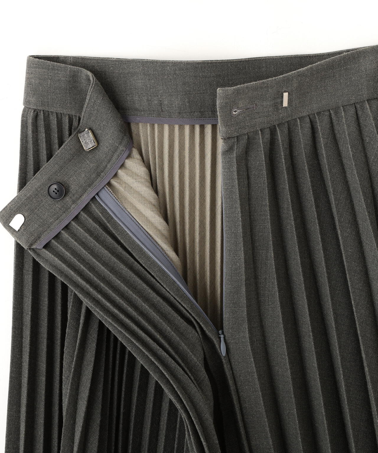 YLEVE / VINTAGE PIGMENTDYE WOOL PLEATED SKIRT