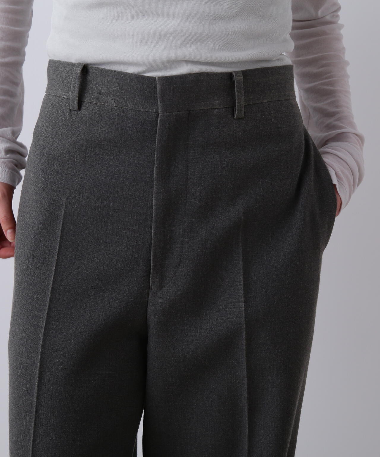 YLEVE / VINTAGE PIGMENTDYE WOOL TROUSERS