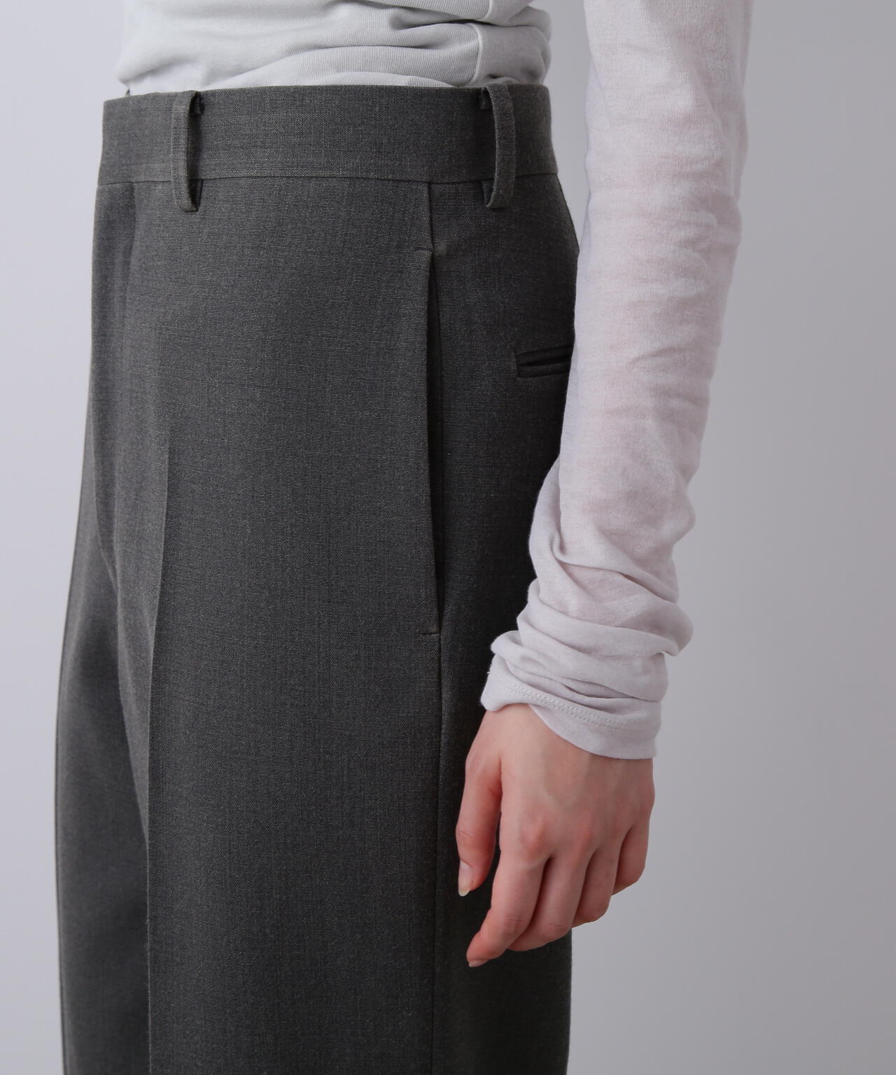 YLEVE / VINTAGE PIGMENTDYE WOOL TROUSERS