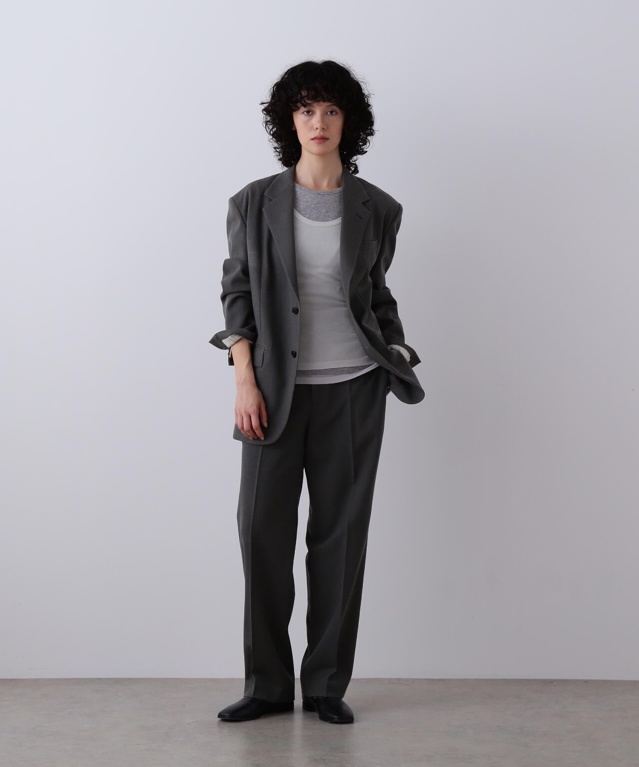 YLEVE / VINTAGE PIGMENTDYE WOOL TROUSERS