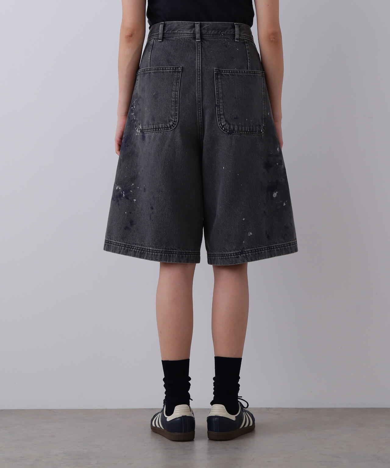 YLEVE / HAND PAINT DENIM SHORTS