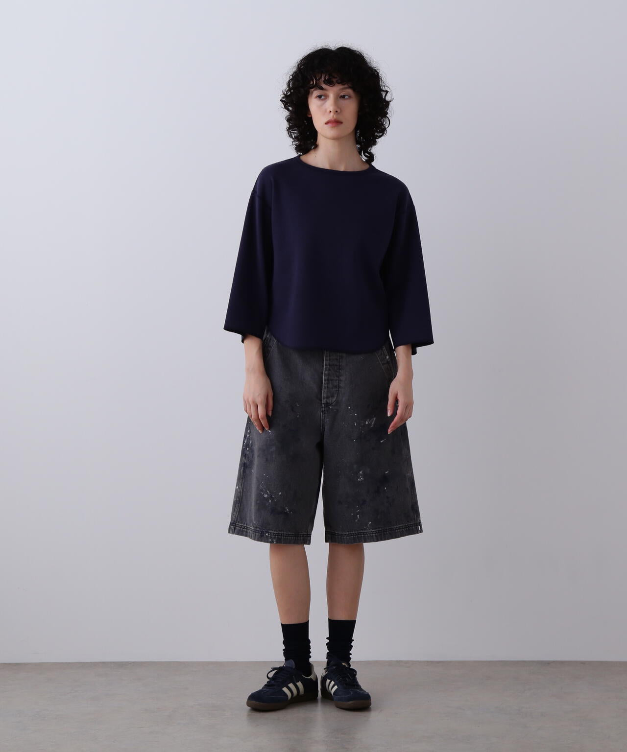 YLEVE / HAND PAINT DENIM SHORTS