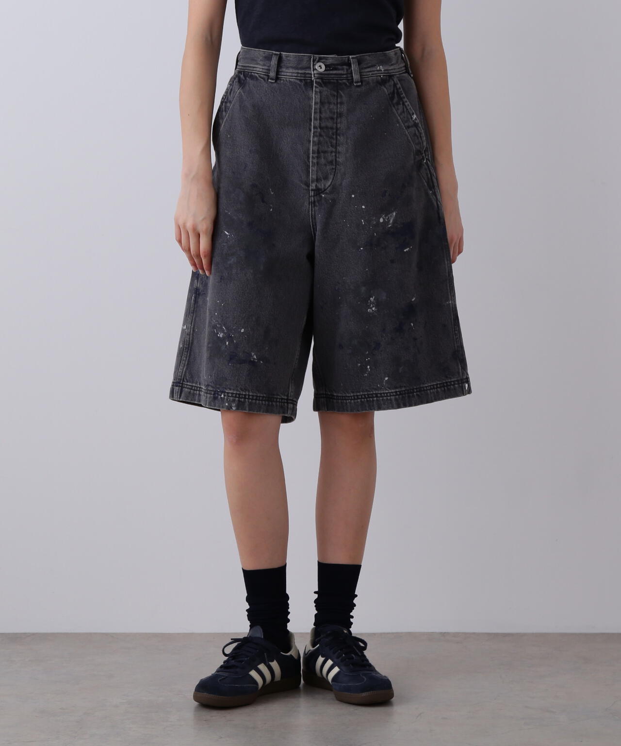 YLEVE / HAND PAINT DENIM SHORTS