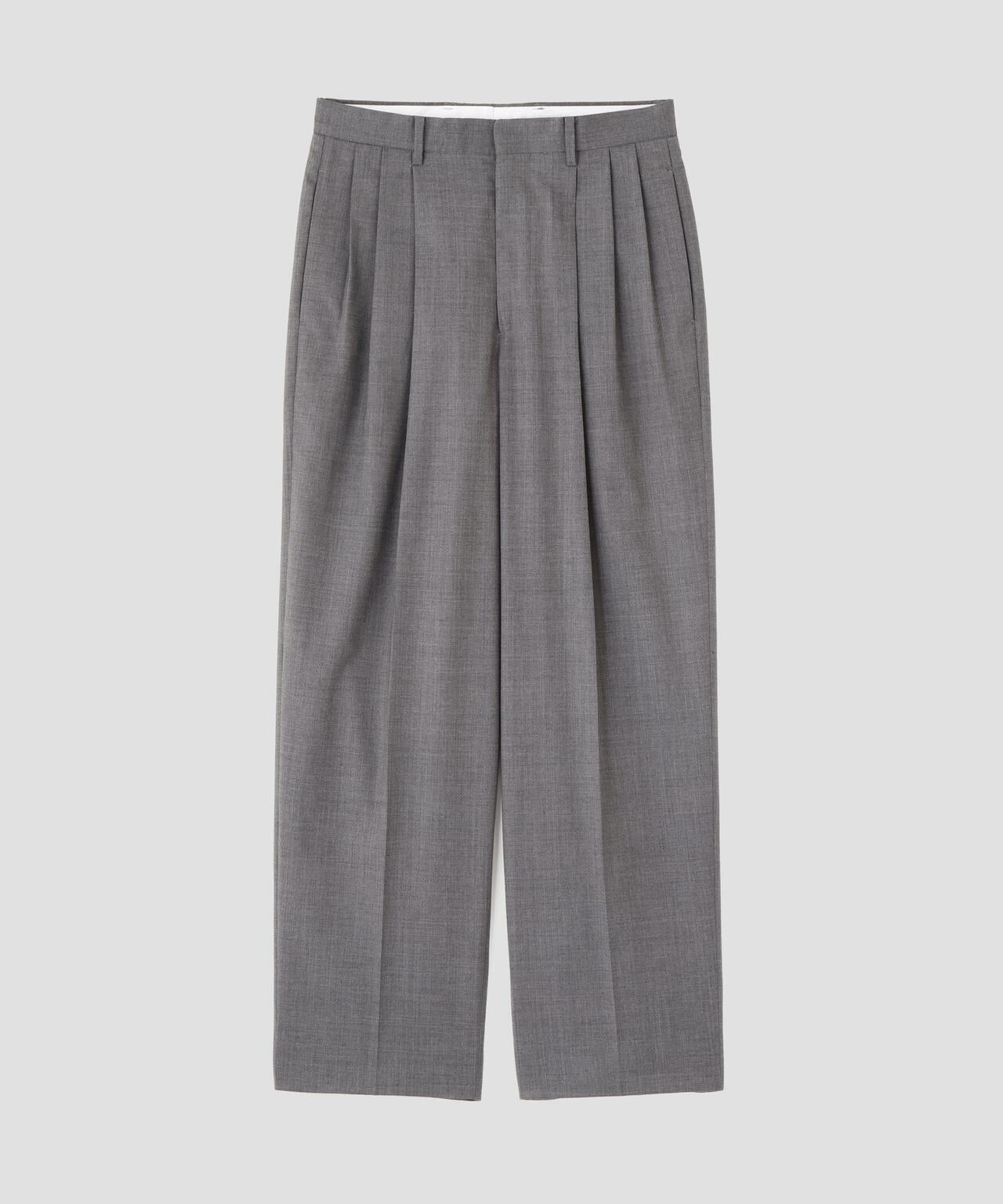 YLEVE / SUPER120'S CHAMBRAY WOOL 3TACK TROUSERS