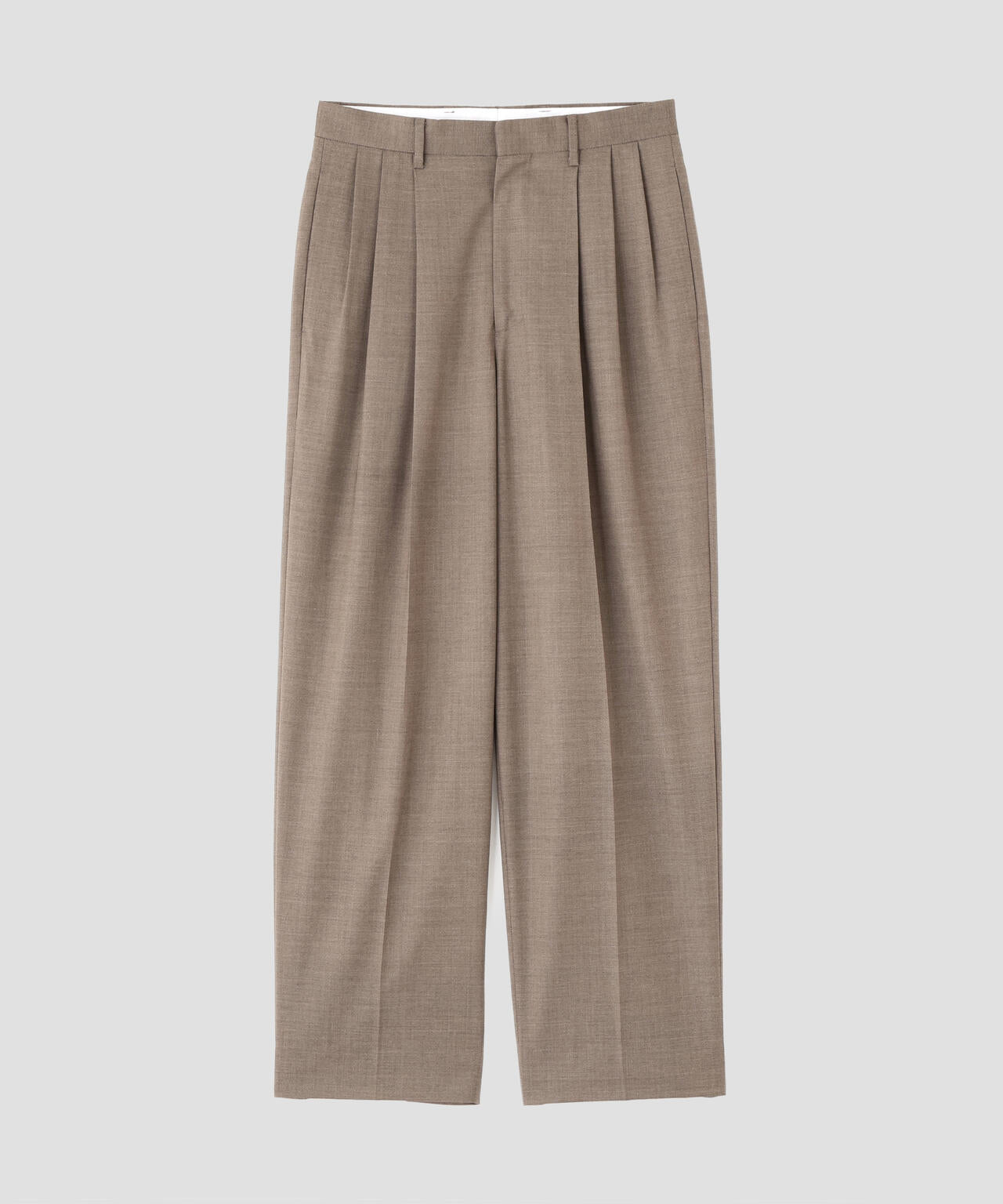 YLEVE / SUPER120'S CHAMBRAY WOOL 3TACK TROUSERS