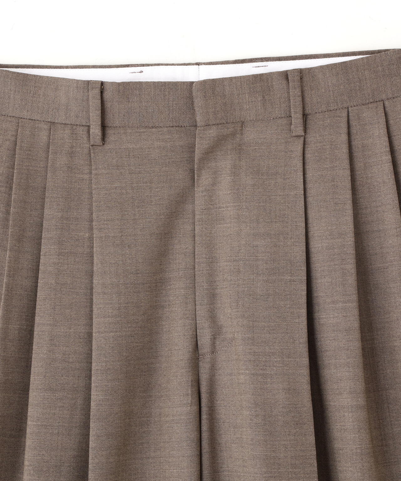 YLEVE / SUPER120'S CHAMBRAY WOOL 3TACK TROUSERS