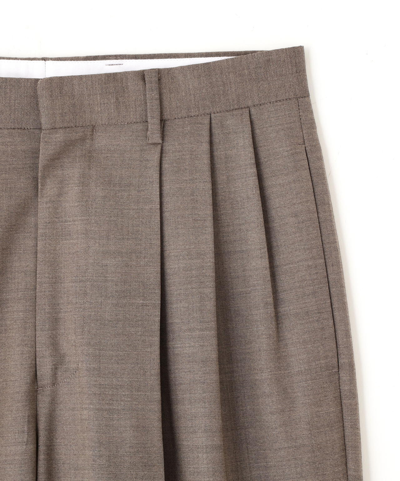 YLEVE / SUPER120'S CHAMBRAY WOOL 3TACK TROUSERS
