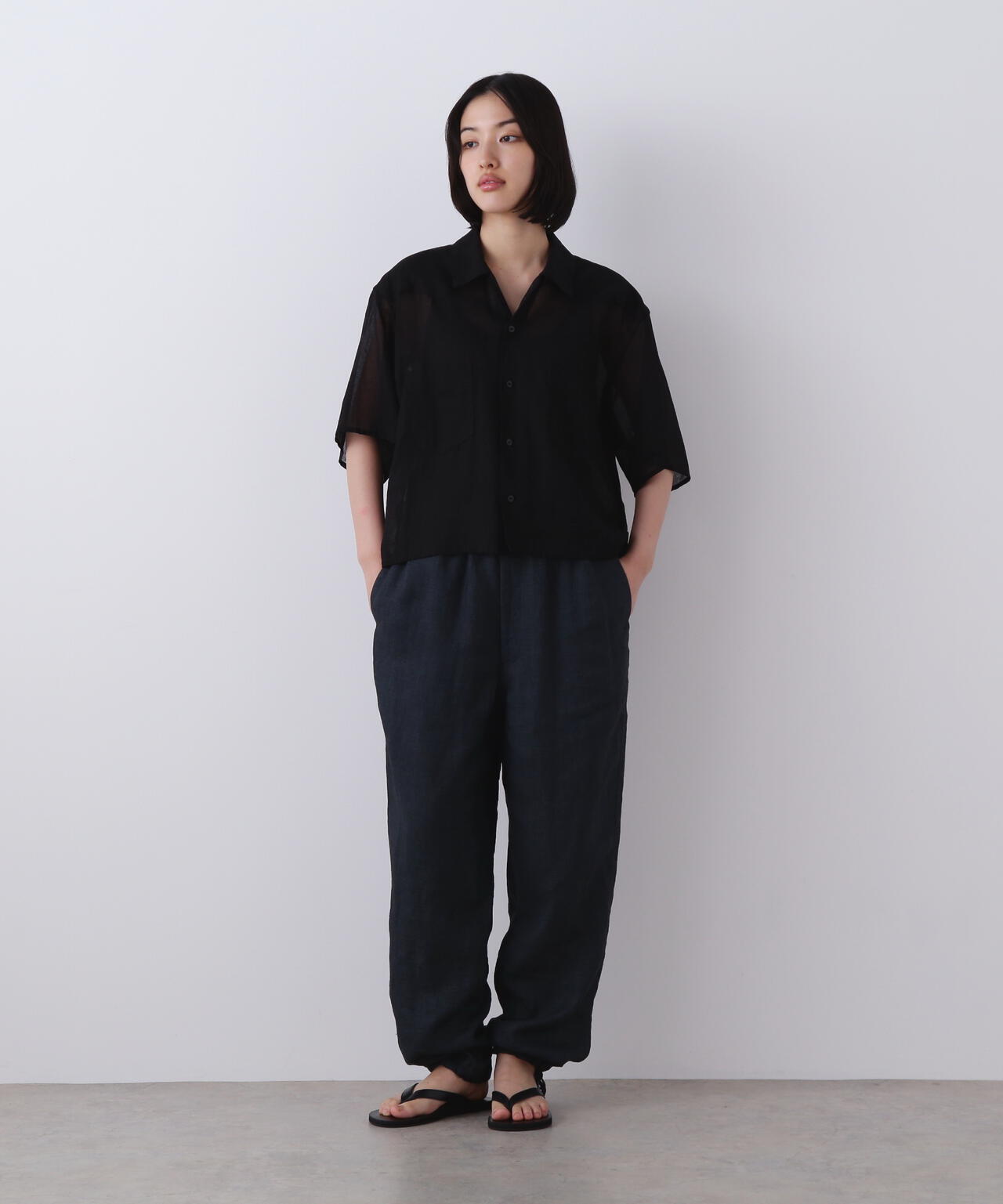 YLEVE / LINEN POPLIN PANTS