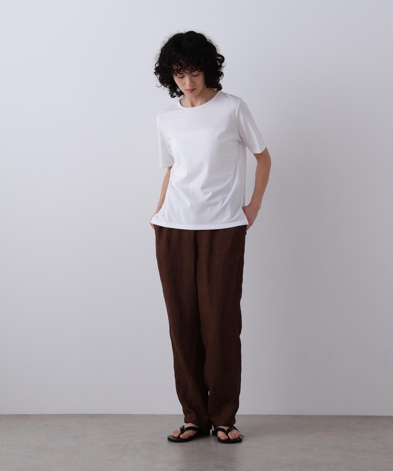YLEVE / LINEN POPLIN PANTS