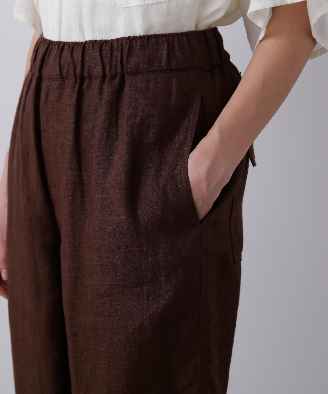 YLEVE / LINEN POPLIN PANTS