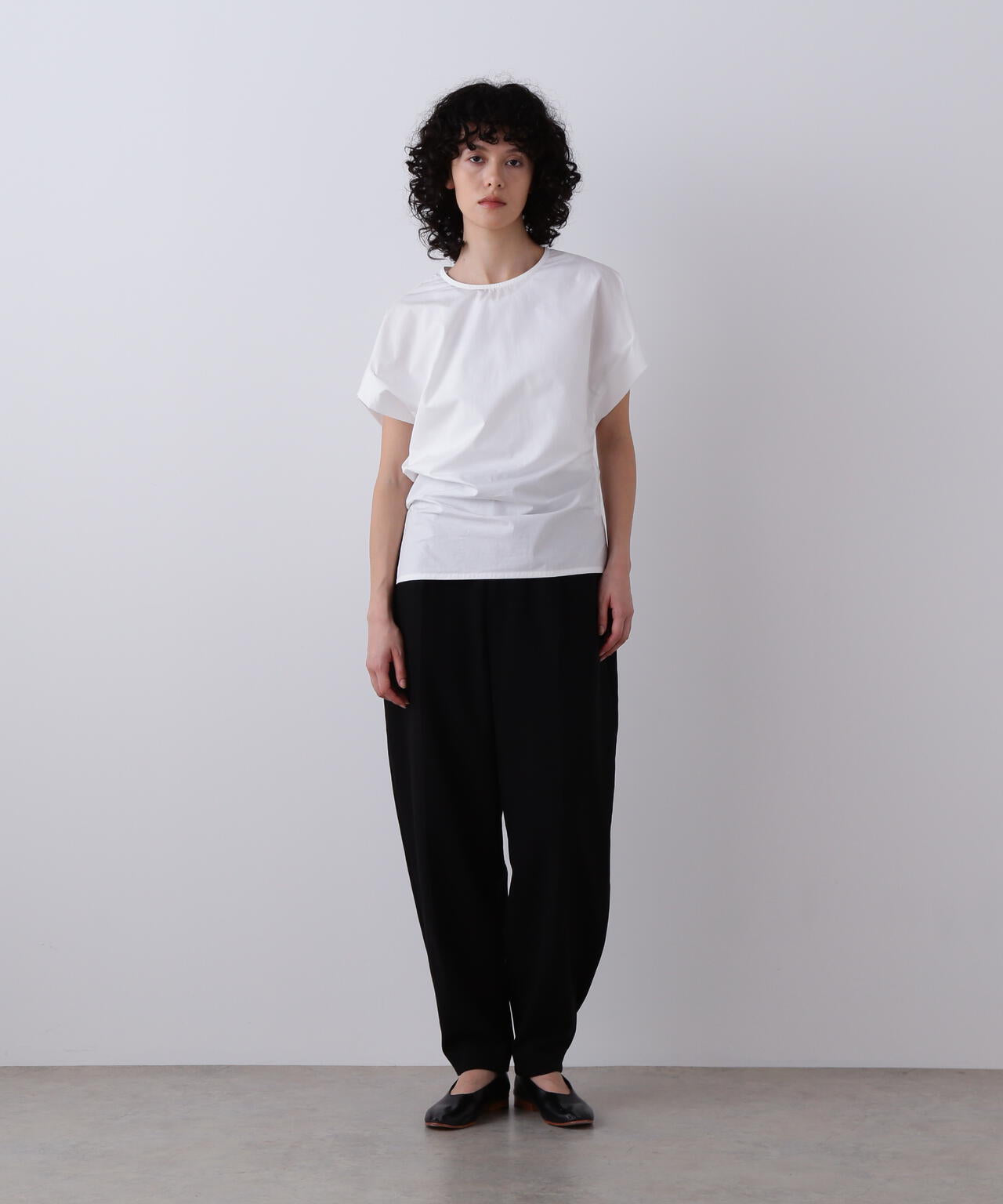YLEVE / 100/2 GV TWILL DOUBLE WEAVE CURVED TROUSERS
