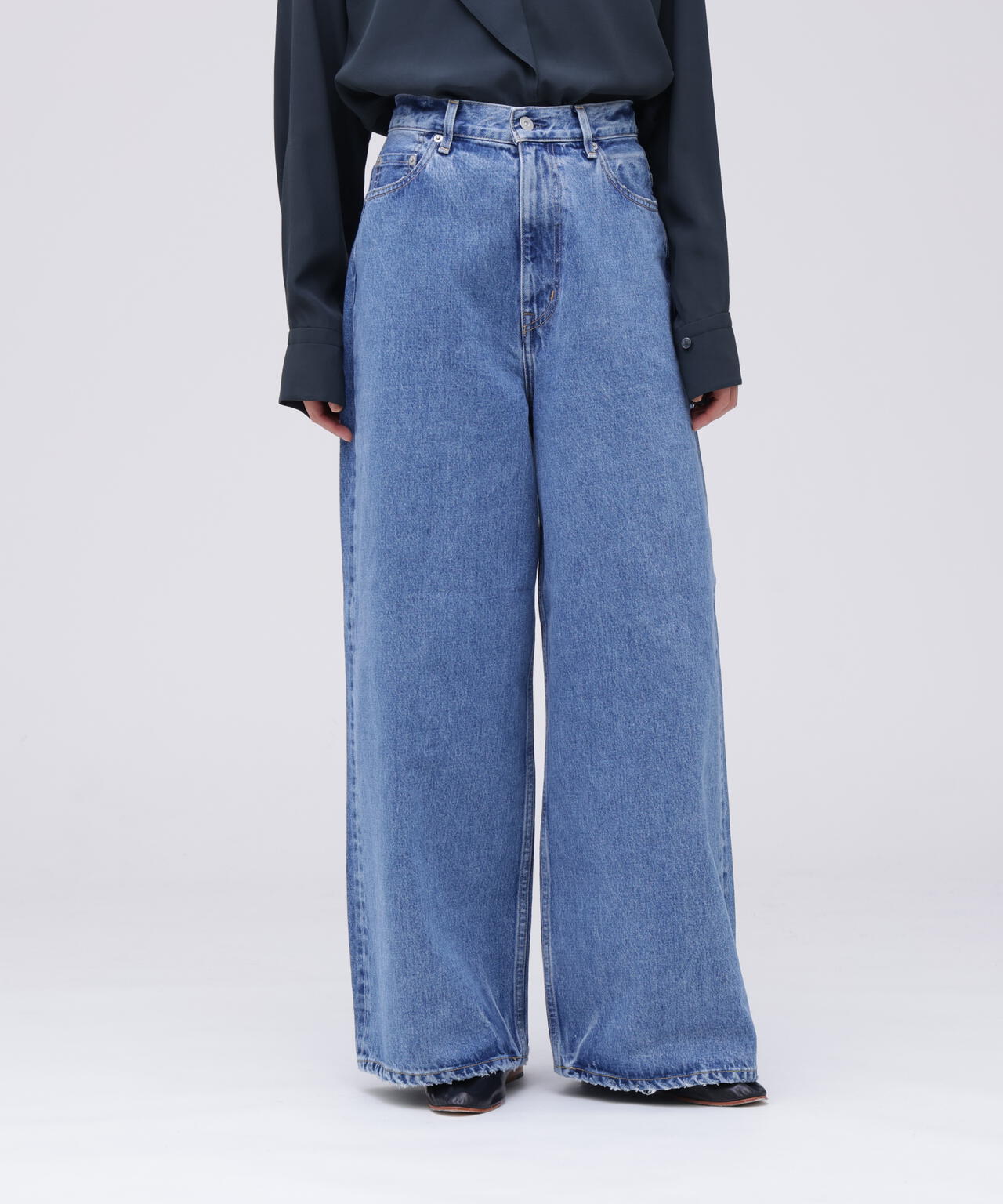 YLEVE / 13.5oz DENIM HIGH WAIST WIDE