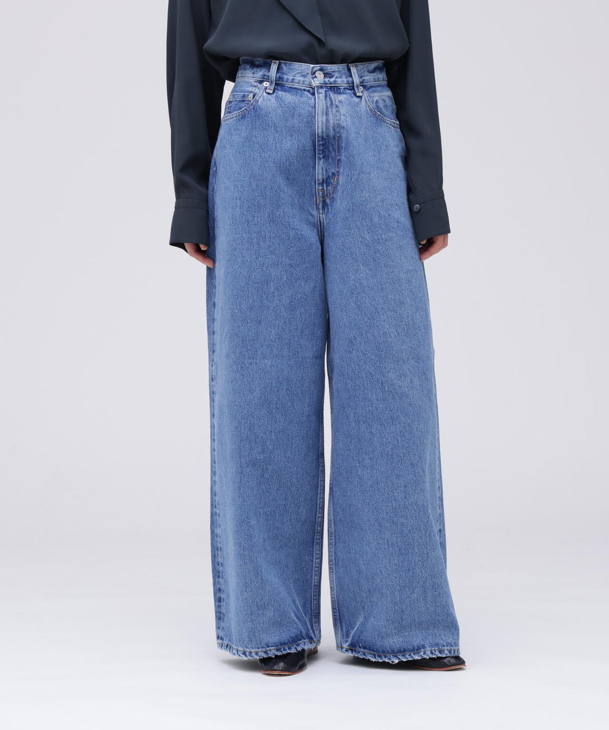 YLEVE / 13.5oz DENIM HIGH WAIST WIDE
