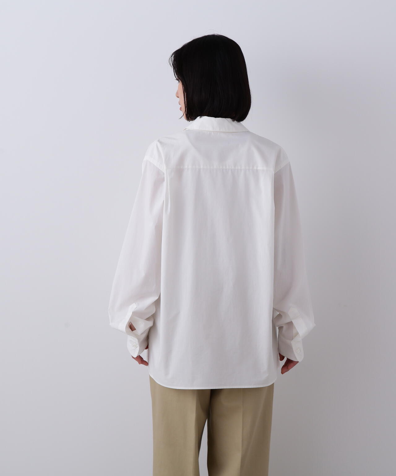 YLEVE / COTTON SILK TYPEWRITER SKIPPER SHIRT