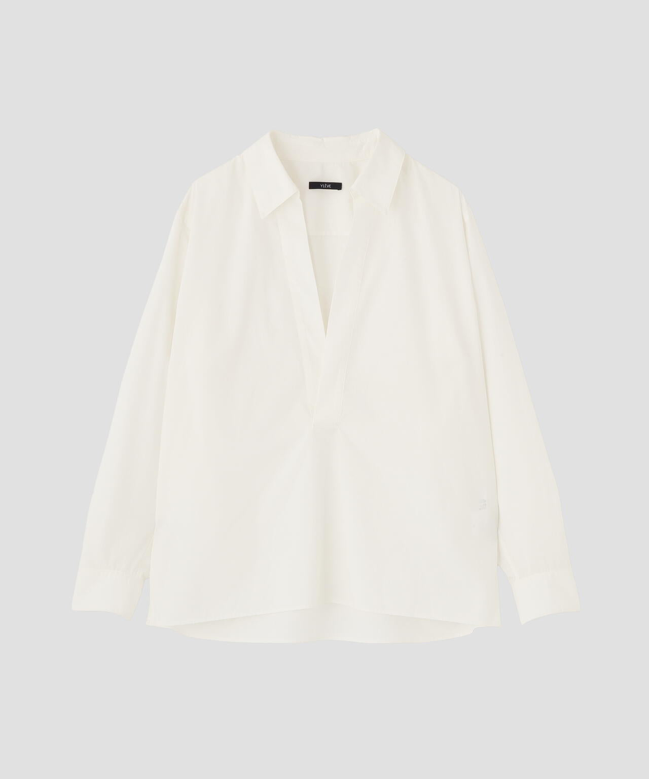 YLEVE / COTTON SILK TYPEWRITER SKIPPER SHIRT