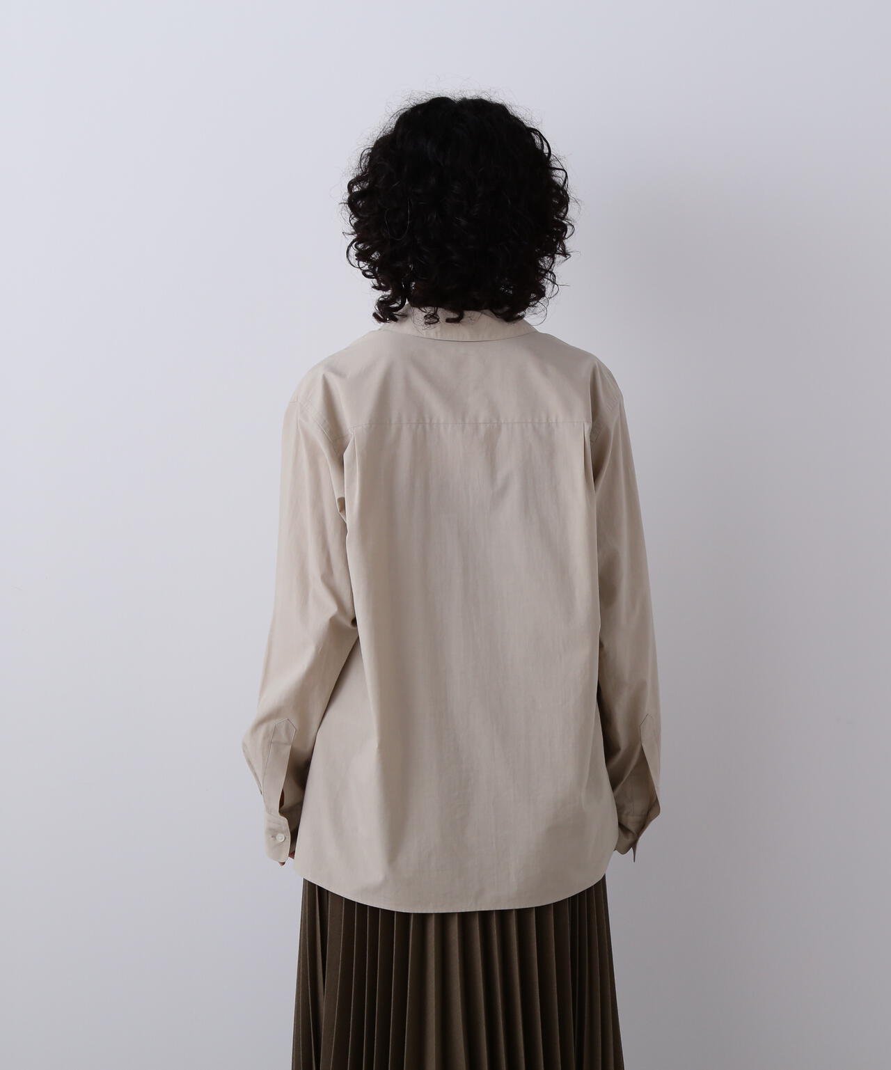 YLEVE / COTTON SILK TYPEWRITER SKIPPER SHIRT