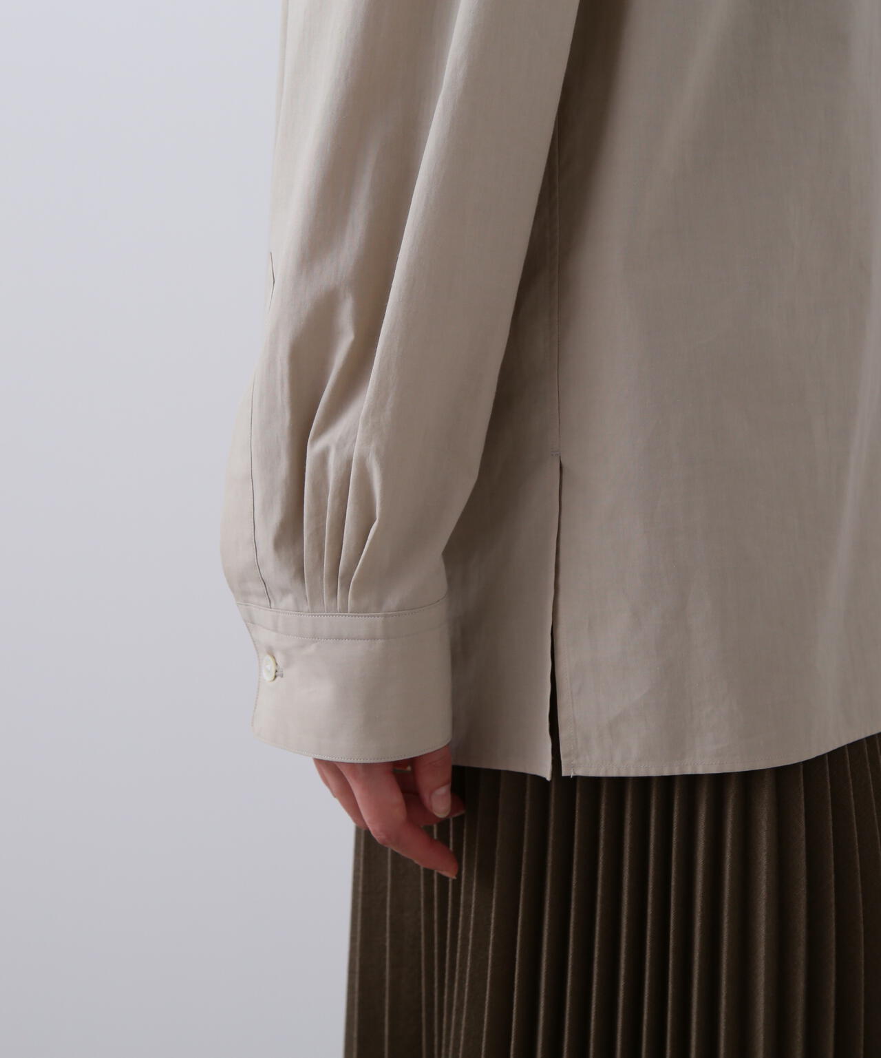 YLEVE / COTTON SILK TYPEWRITER SKIPPER SHIRT