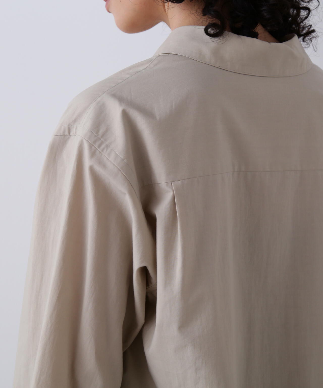 YLEVE / COTTON SILK TYPEWRITER SKIPPER SHIRT