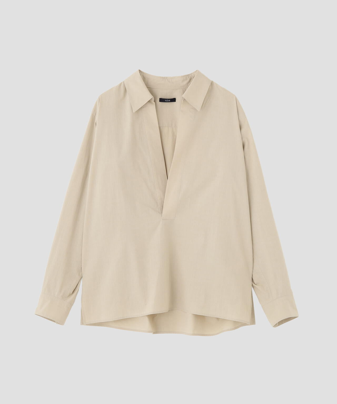 YLÈVE / COTTON SILK TYPEWRITER SKIPPER SHIRT