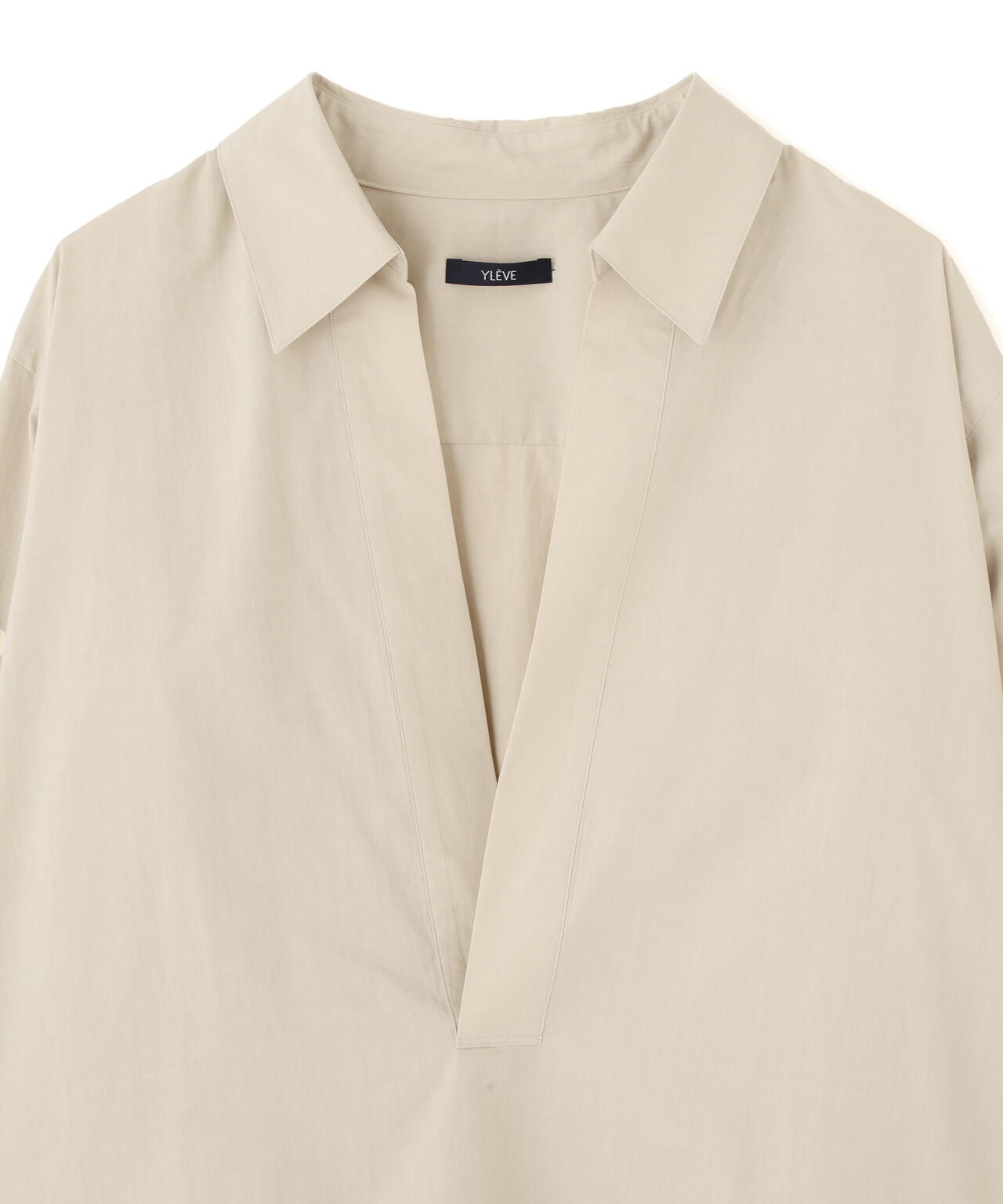 YLÈVE / COTTON SILK TYPEWRITER SKIPPER SHIRT