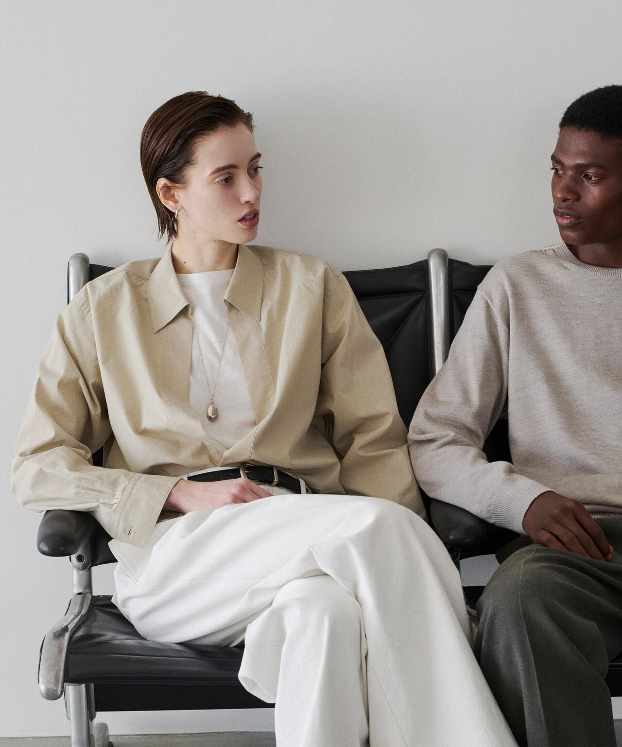 YLEVE / COTTON SILK TYPEWRITER SKIPPER SHIRT