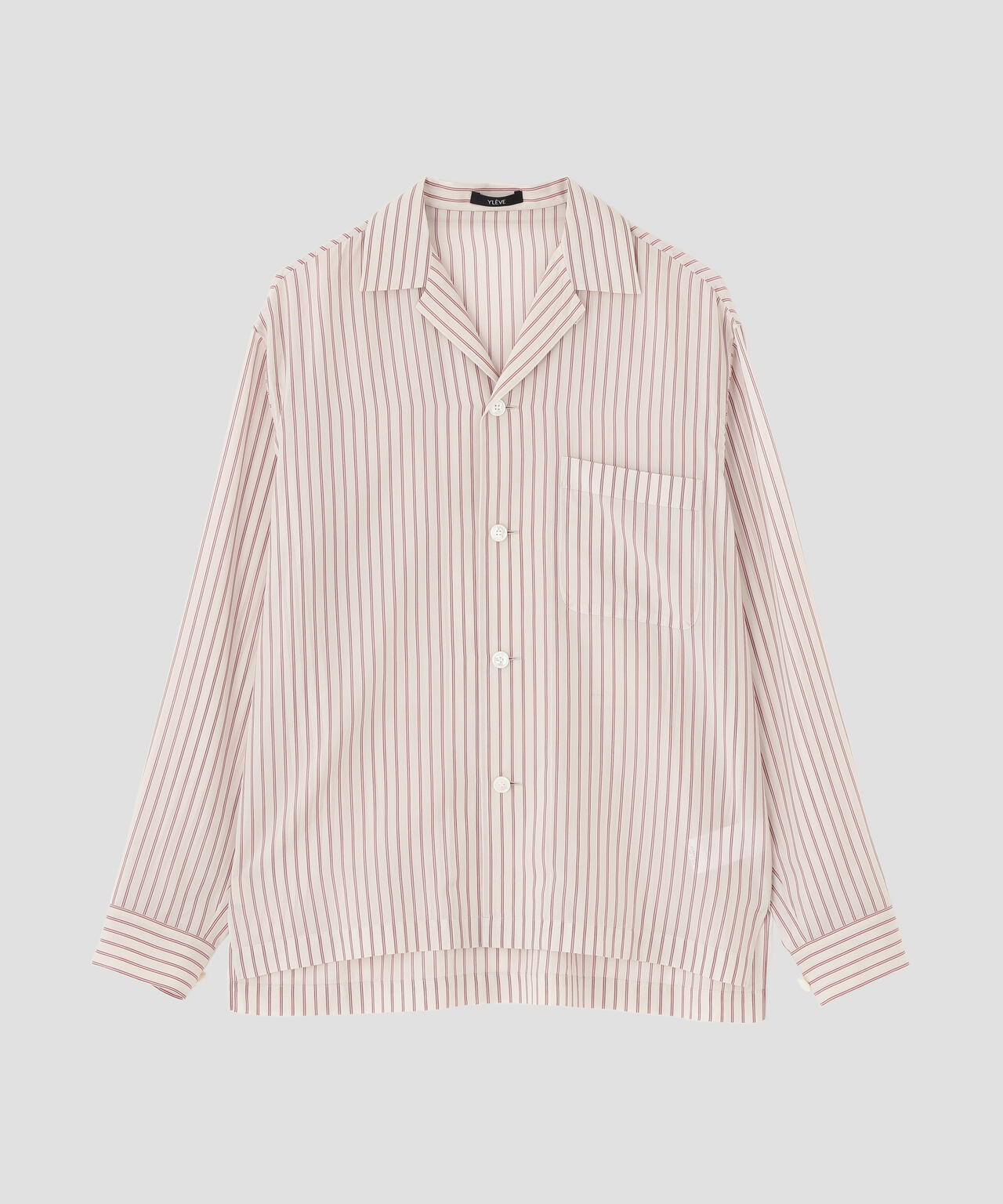 YLEVE / ACETATE CUPRA STRIPE PAJAMA SHIRT