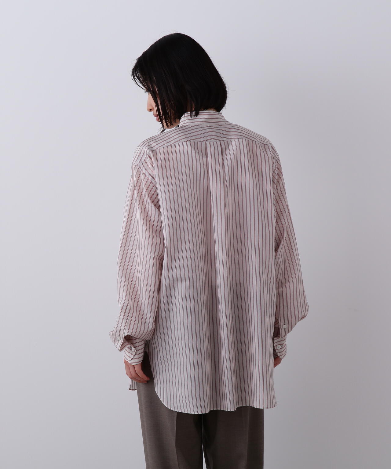 YLEVE / ACETATE CUPRA STRIPE SHIRT