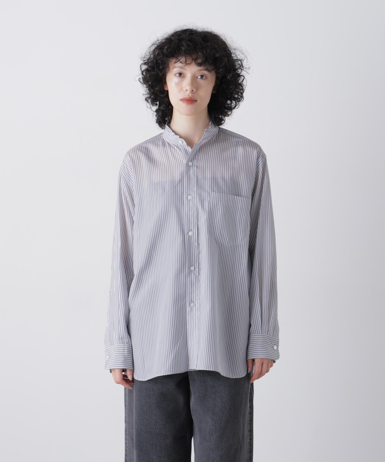 YLEVE / ACETATE CUPRA STRIPE SHIRT