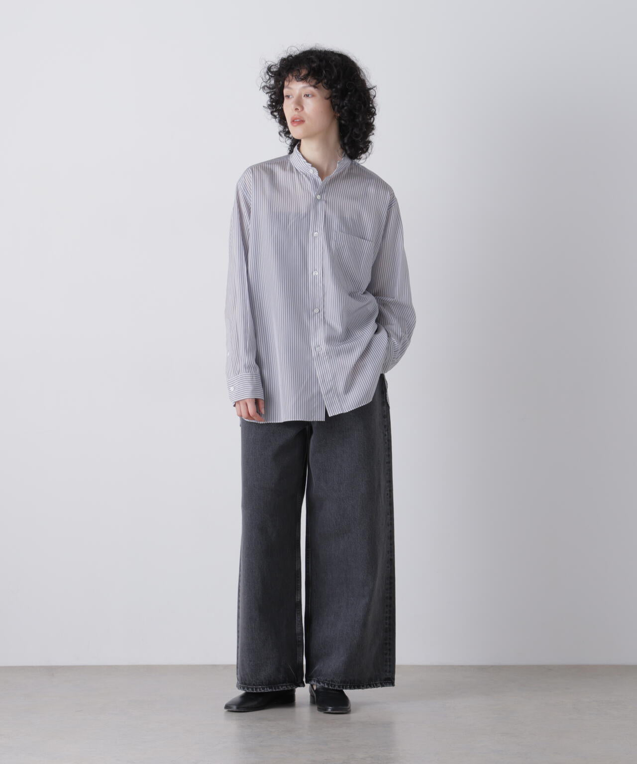 YLEVE / ACETATE CUPRA STRIPE SHIRT