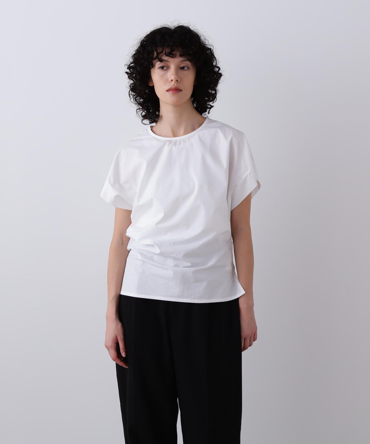 YLEVE / FINX COTTON WEATHER ASYMMETRY PULLOVER SHIRT