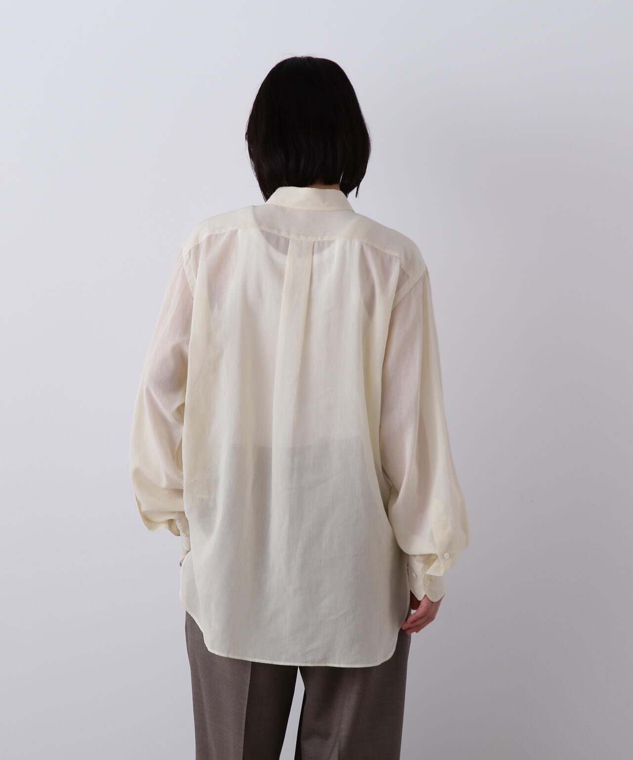 YLEVE / COTTON VOILE LAWN LONG SLEEVE SHIRT