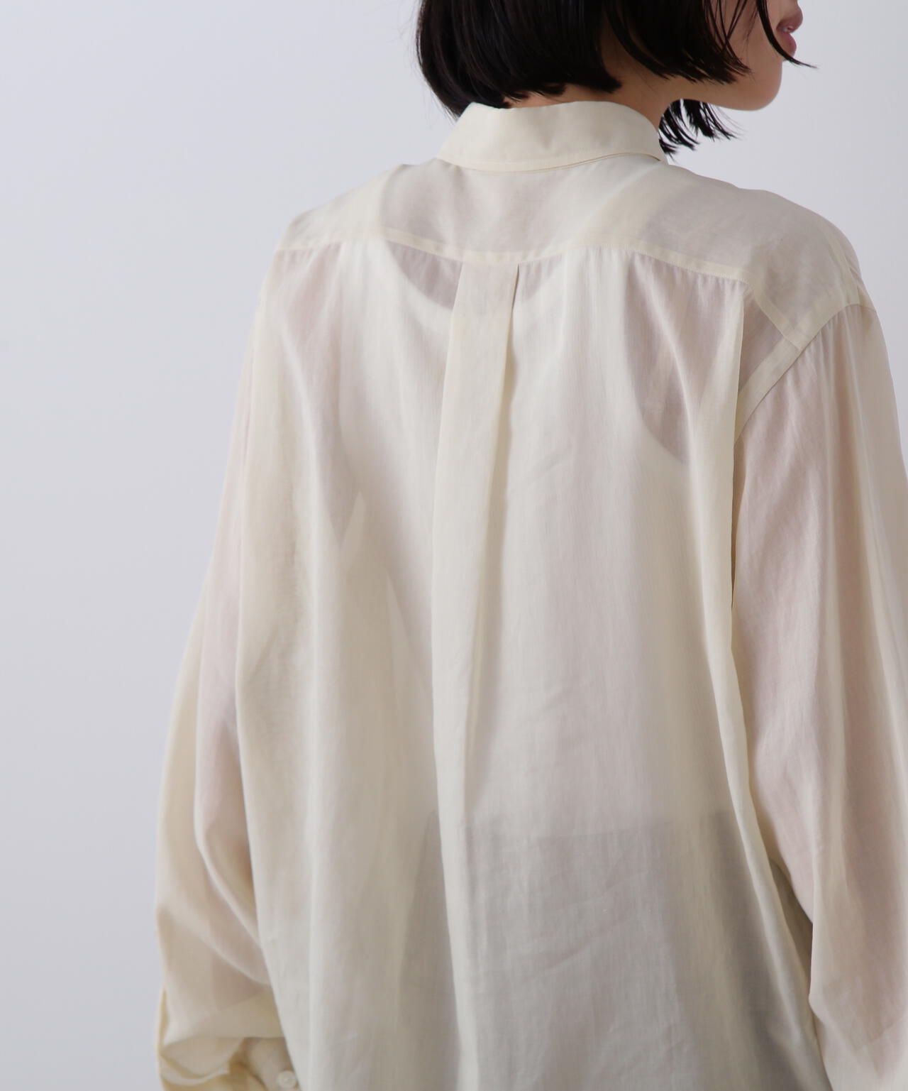 YLEVE / COTTON VOILE LAWN LONG SLEEVE SHIRT