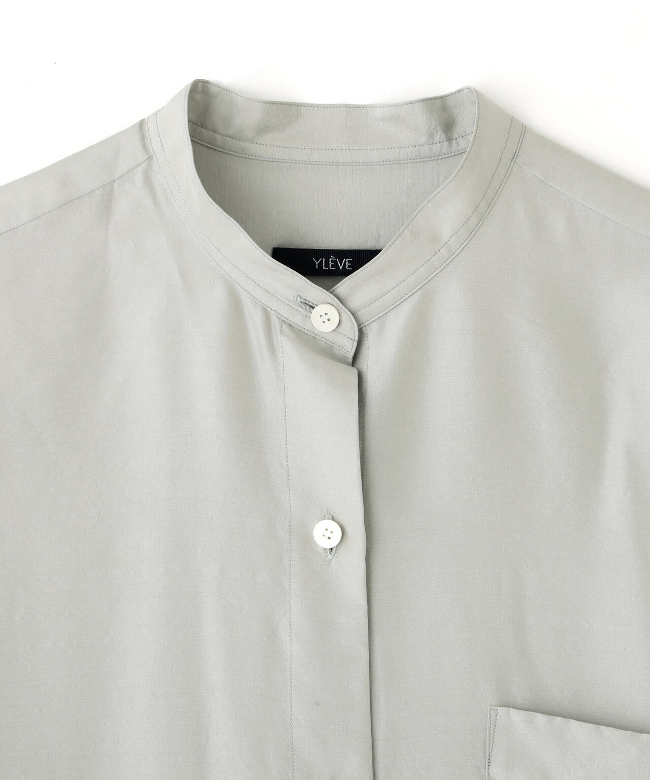 YLEVE / SILK HABUTAE SHORT SLEEVE SHIRT