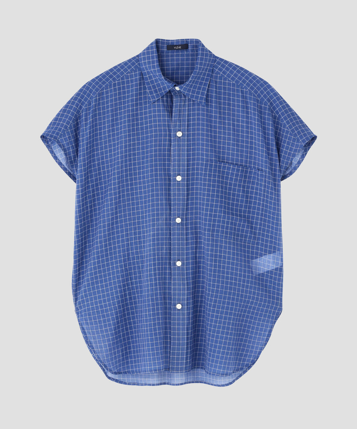 YLEVE / COTTON SILK CHECK SHIRT