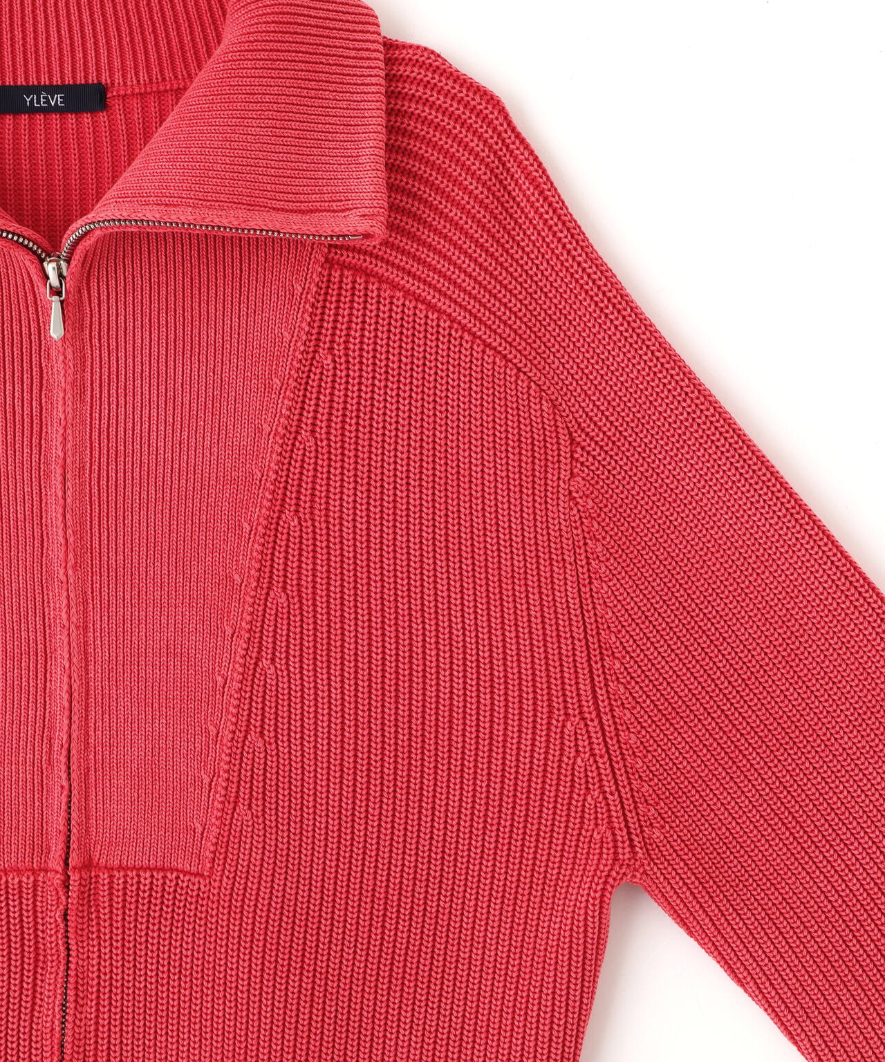 YLÈVE / FADED STONEWASH KNIT ZIP PULLOVER