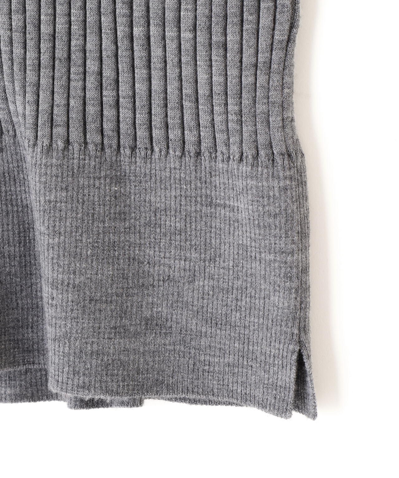 YLEVE / WOOL SILK CASHMERE RIB KNIT POLO