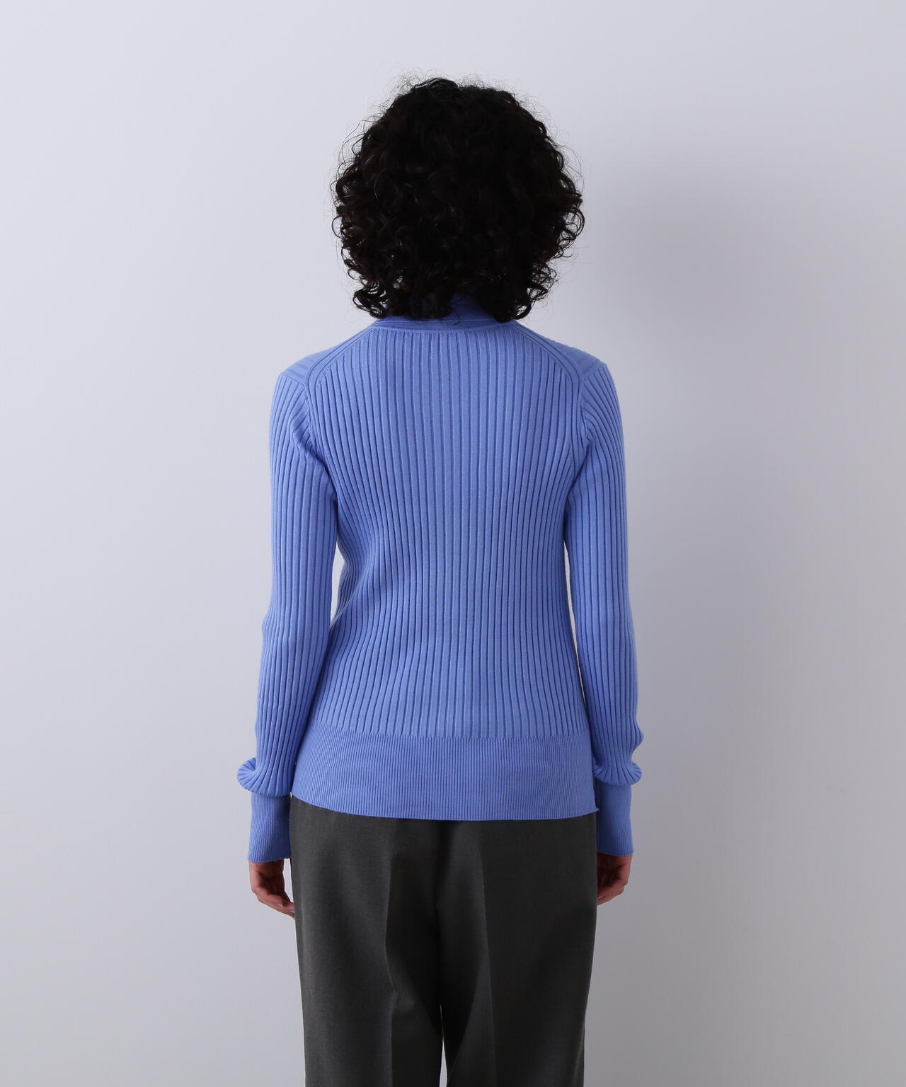 YLEVE / WOOL SILK CASHMERE RIB KNIT POLO