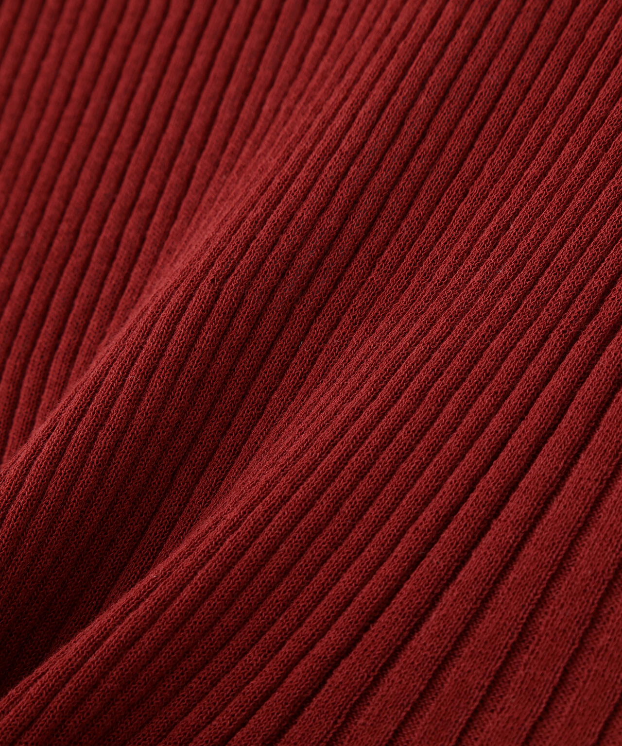 YLEVE / SHEER RIB KNIT LONG SLEEVE PULLOVER
