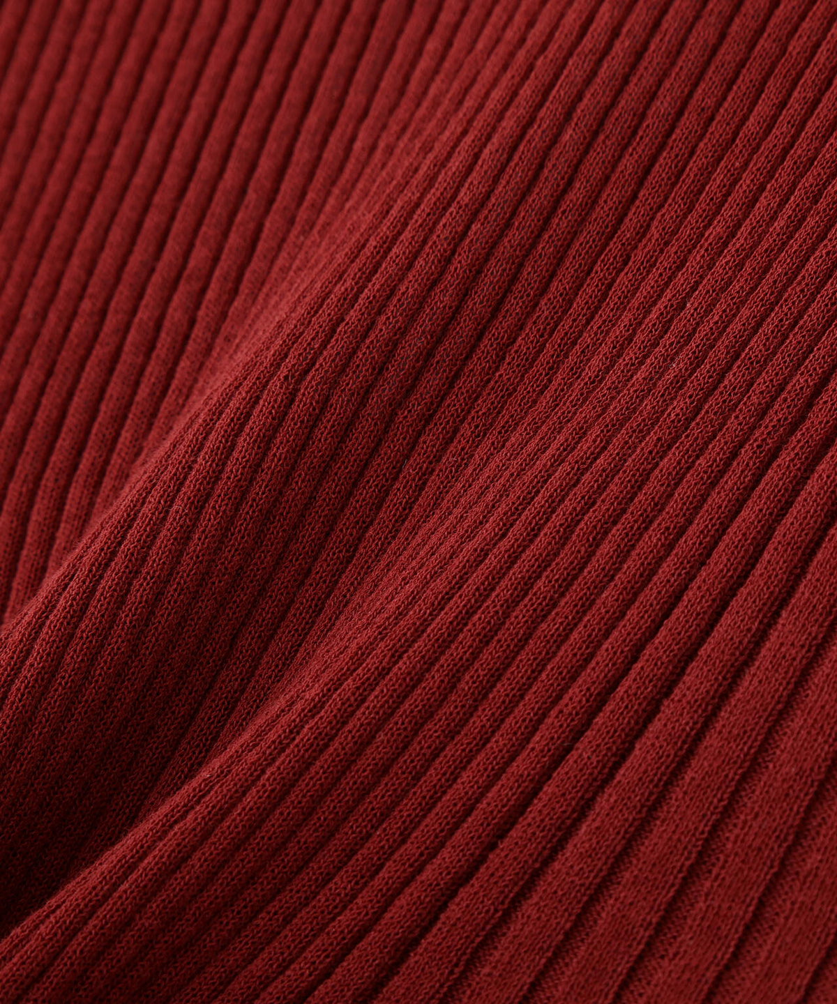 YLEVE / SHEER RIB KNIT LONG SLEEVE PULLOVER