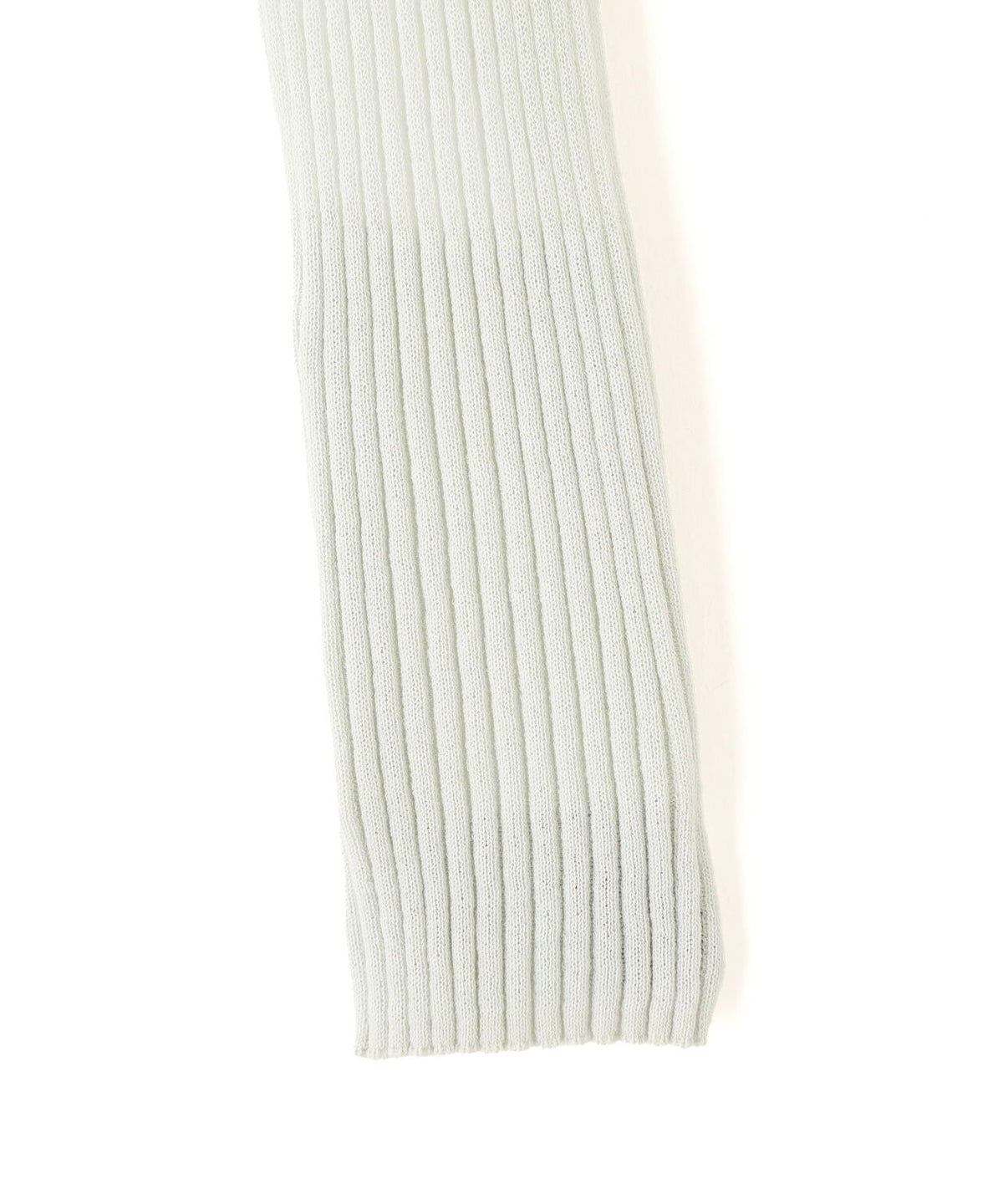 YLEVE / SHEER RIB KNIT LONG SLEEVE PULLOVER