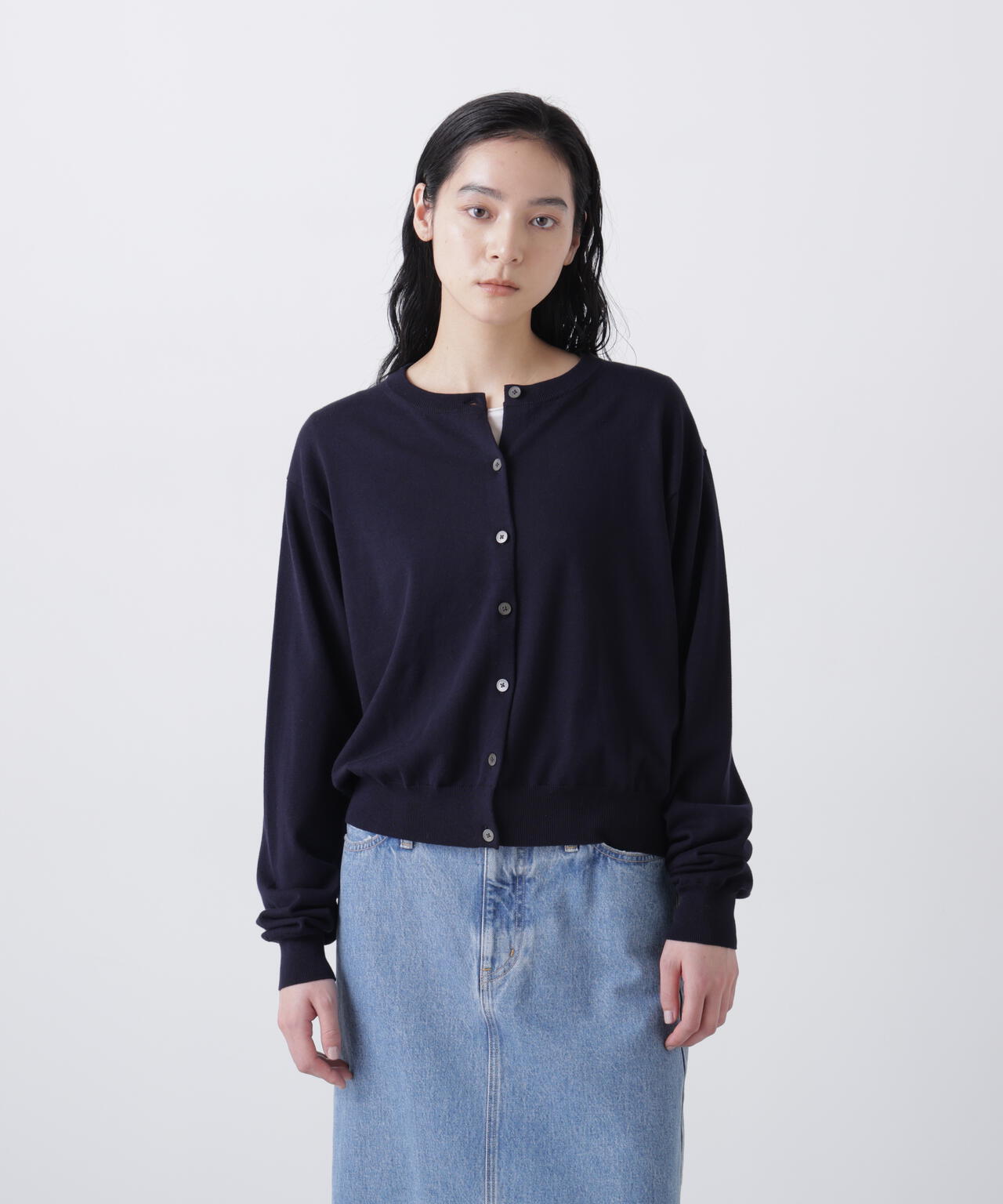 YLEVE / COTTON KNIT CARDIGAN