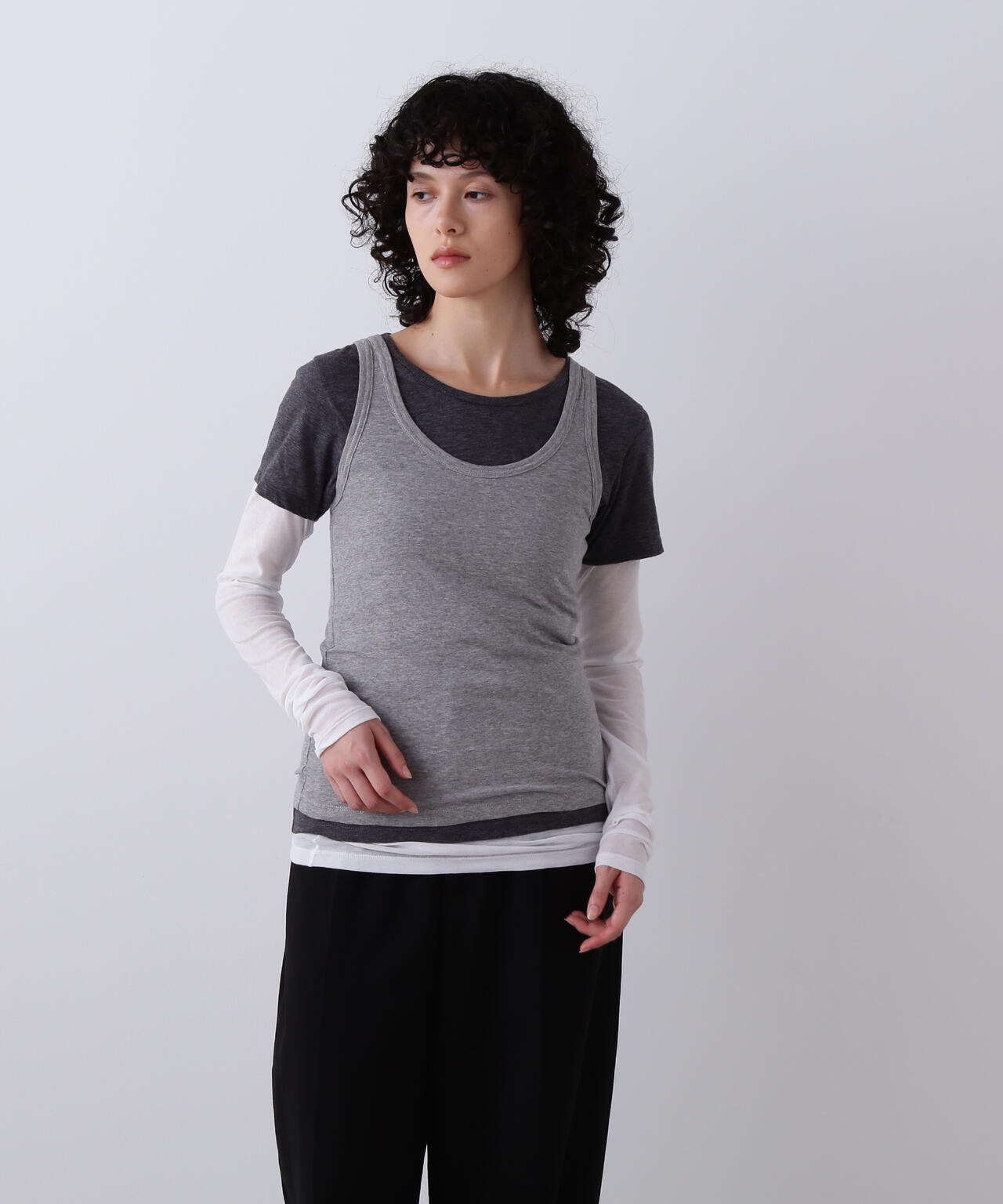 YLEVE / THREE LAYERED JERSEY PULLOVER